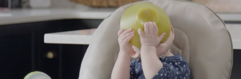 baby eating his lunch! 